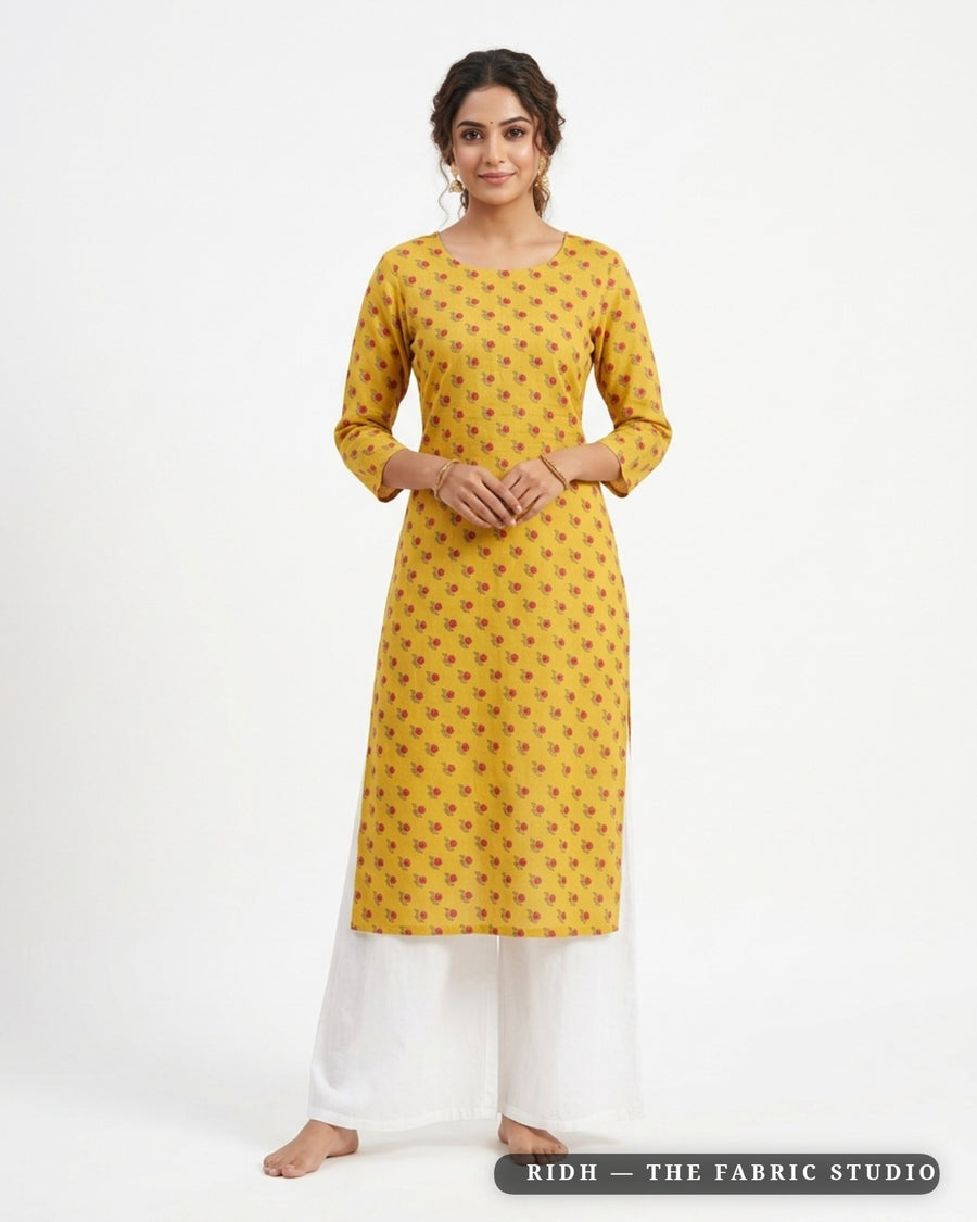 Mustard 10328 Chanderi Prn — model