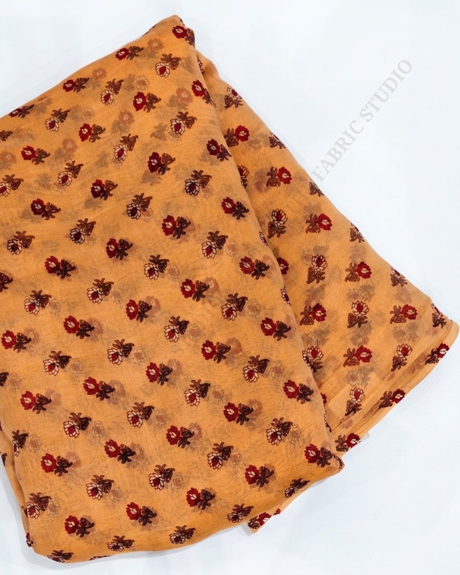 Peach 10329 Chanderi Prn — closeup