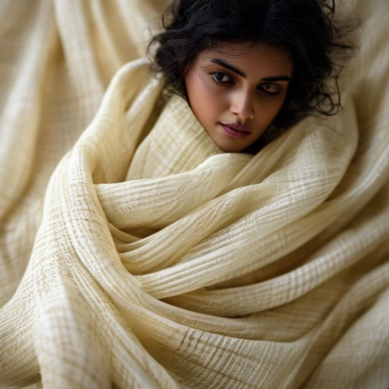 Chanderi Silk in cream · Ridh Fabric Studio