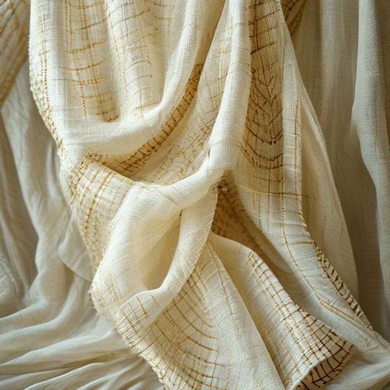Chanderi Silk in cream · Ridh Fabric Studio