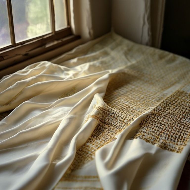 Chanderi Silk in cream · Ridh Fabric Studio