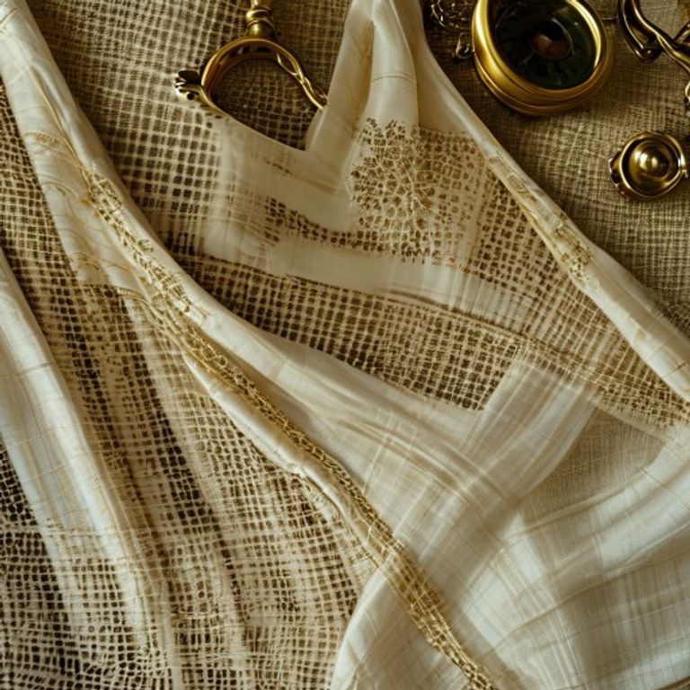 Chanderi Silk in cream · Ridh Fabric Studio