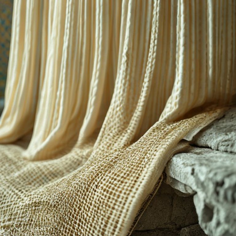 Chanderi Silk in cream · Ridh Fabric Studio