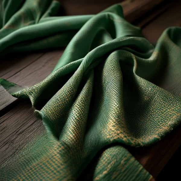 Chanderi Silk in dustygreen · Ridh Fabric Studio