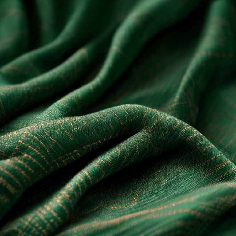 Chanderi Silk in emerald green · Ridh Fabric Studio