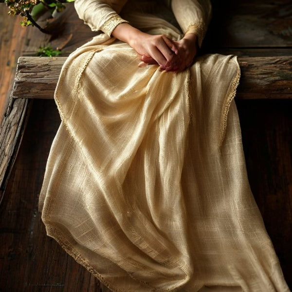 Chanderi Silk in natural undyed · Ridh Fabric Studio
