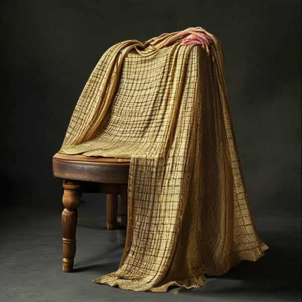 Chanderi Silk in onion · Ridh Fabric Studio