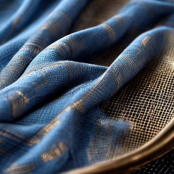 Chanderi Silk in powderblue · Ridh Fabric Studio