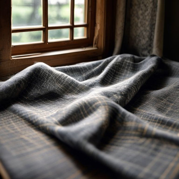 Chanderi Silk in smoky grey · Ridh Fabric Studio
