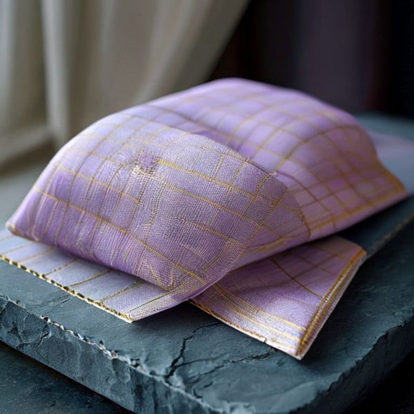 Chanderi Silk in soft lavender · Ridh Fabric Studio