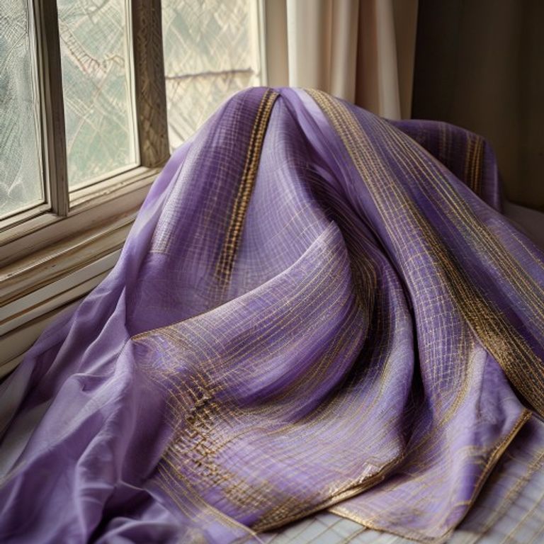 Chanderi Silk in soft lavender · Ridh Fabric Studio
