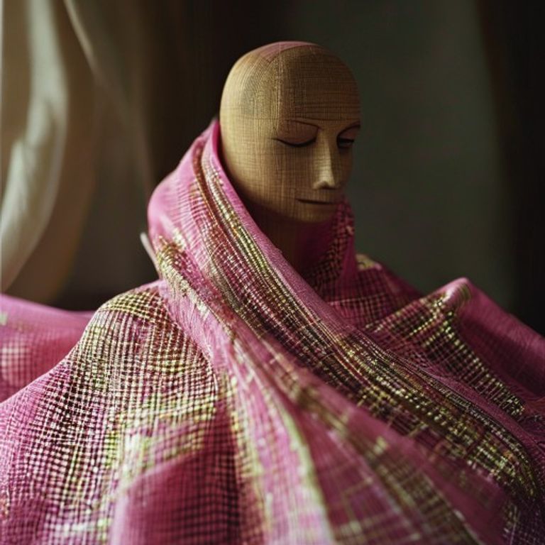 Chanderi Silk in soft pink · Ridh Fabric Studio