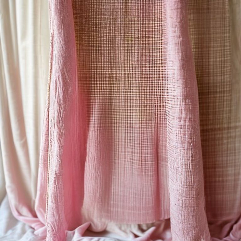 Chanderi Silk in soft pink · Ridh Fabric Studio