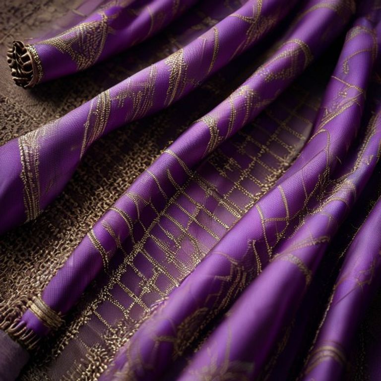 Chanderi Silk in violet purple · Ridh Fabric Studio
