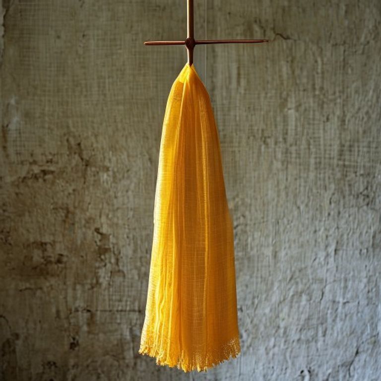 Chanderi Silk in warm yellow · Ridh Fabric Studio