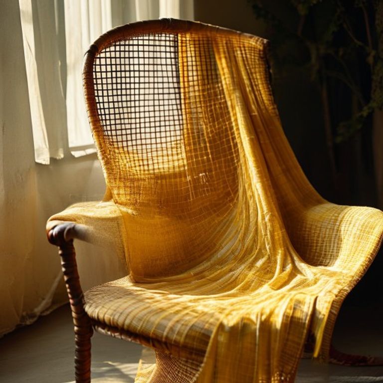 Chanderi Silk in warm yellow · Ridh Fabric Studio