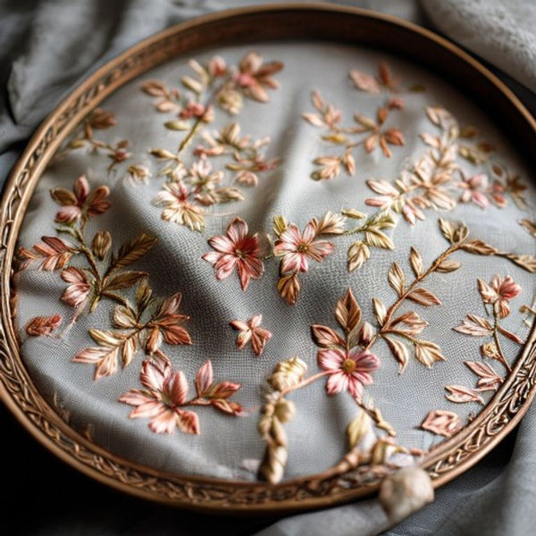 Embroidered Net in lpil · Ridh Fabric Studio