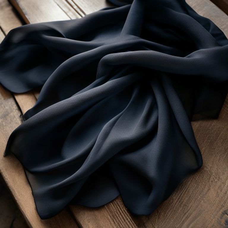 Flowing Georgette in deep black · Ridh Fabric Studio