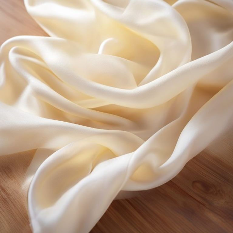 Flowing Georgette in ivory white · Ridh Fabric Studio