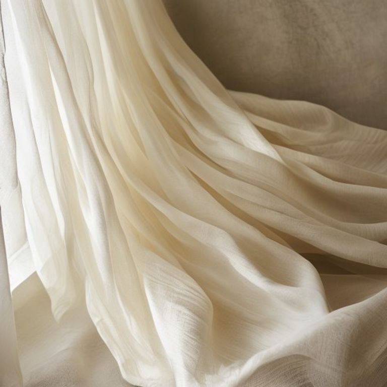Georgette in ivory white · Ridh Fabric Studio