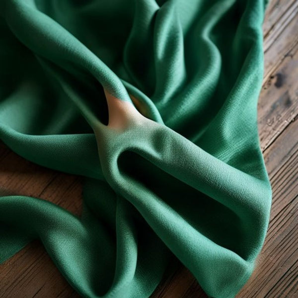 Luxury Fabric in emerald green · Ridh Fabric Studio