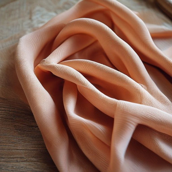 Luxury Fabric in warm peach · Ridh Fabric Studio