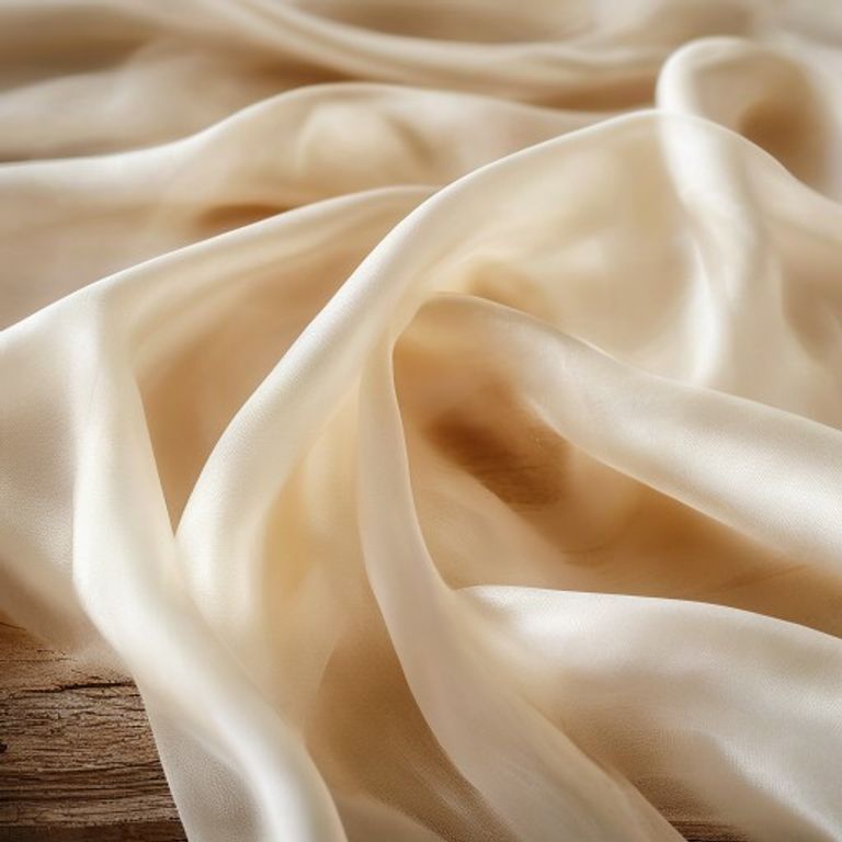 Organza Silk in ivory white · Ridh Fabric Studio