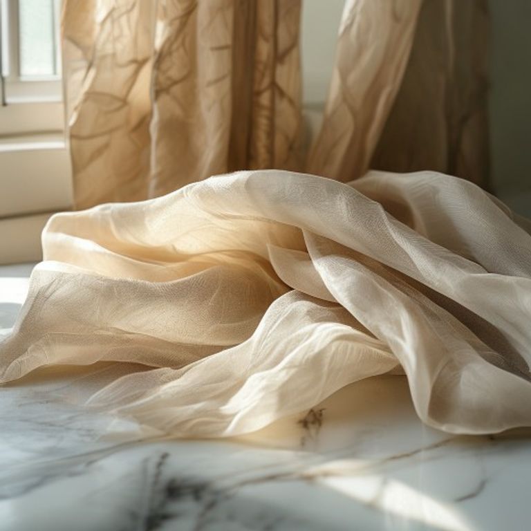 Organza Silk in natural undyed · Ridh Fabric Studio