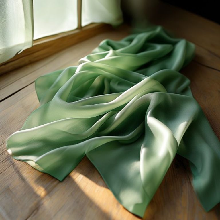 Organza Silk in pistagreen · Ridh Fabric Studio