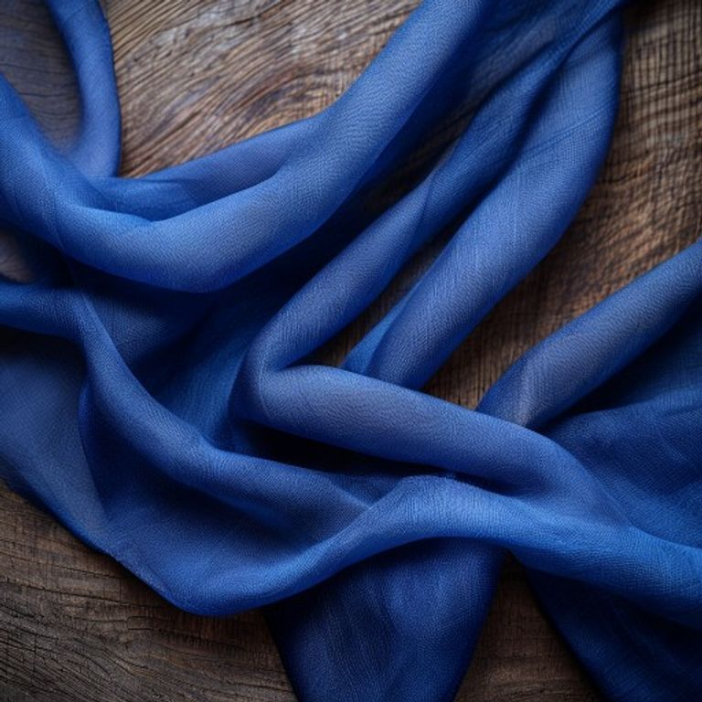 Organza Silk in royal blue · Ridh Fabric Studio