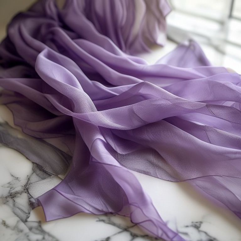 Organza Silk in royal purple · Ridh Fabric Studio