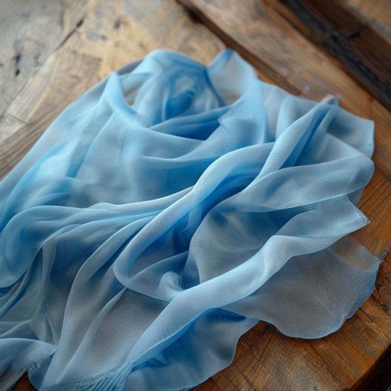 Organza Silk in sky blue · Ridh Fabric Studio