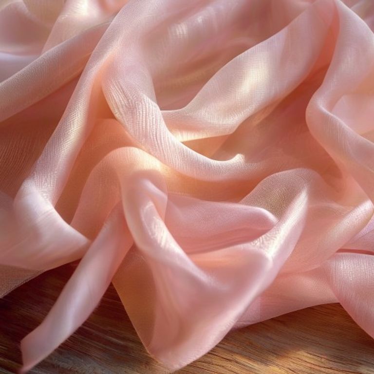 Organza Silk in soft pink · Ridh Fabric Studio