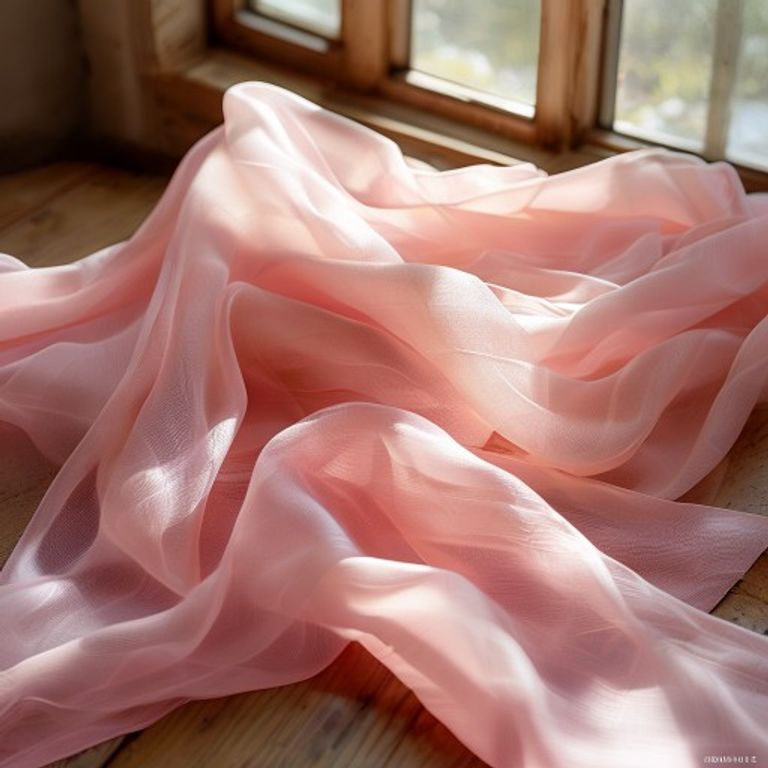 Organza Silk in soft pink · Ridh Fabric Studio