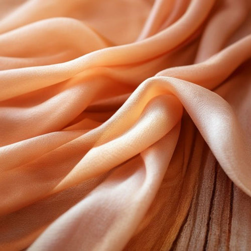 Organza Silk in warm peach · Ridh Fabric Studio