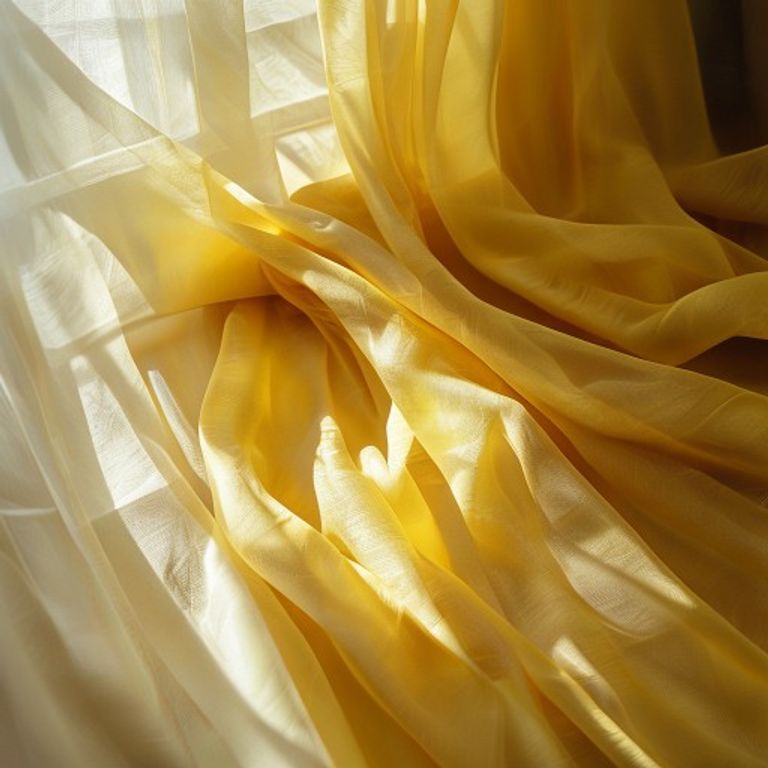 Organza Silk in warm yellow · Ridh Fabric Studio