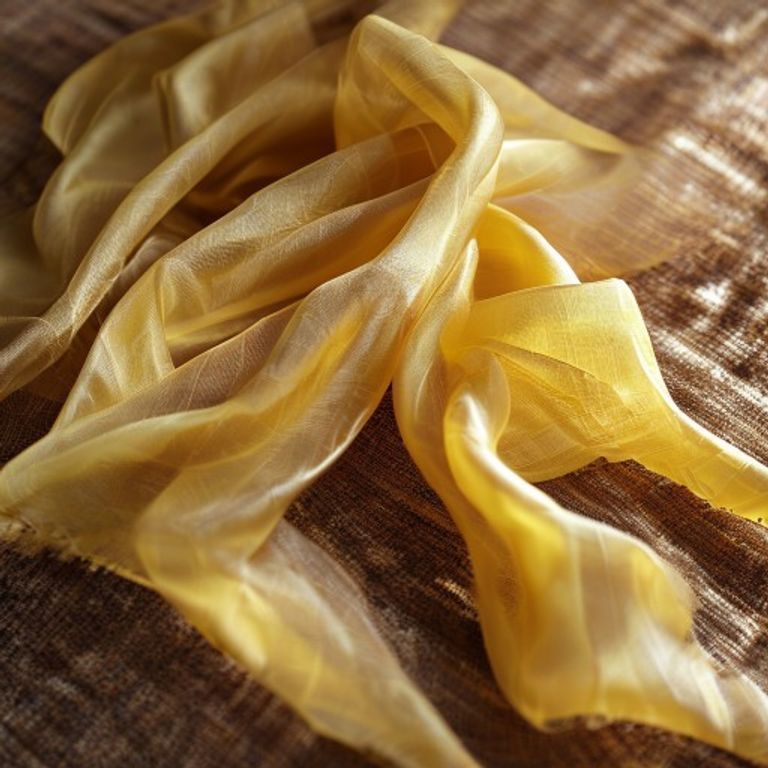 Organza Silk in warm yellow · Ridh Fabric Studio