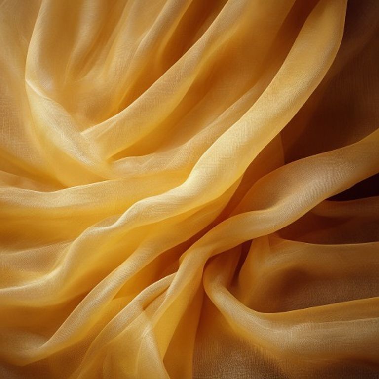Organza Silk in warm yellow · Ridh Fabric Studio