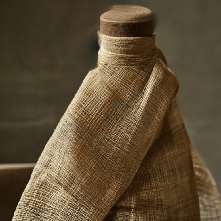 Premium Linen in antique gold · Ridh Fabric Studio