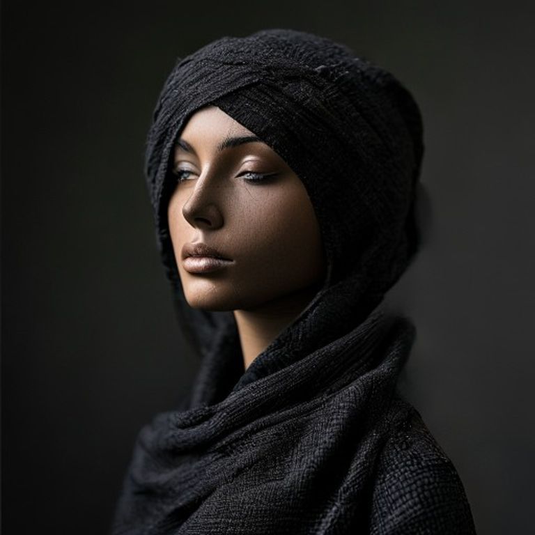 Premium Linen in deep black · Ridh Fabric Studio