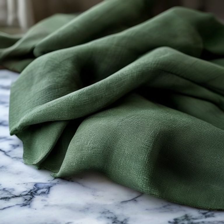 Premium Linen in deep forest green · Ridh Fabric Studio