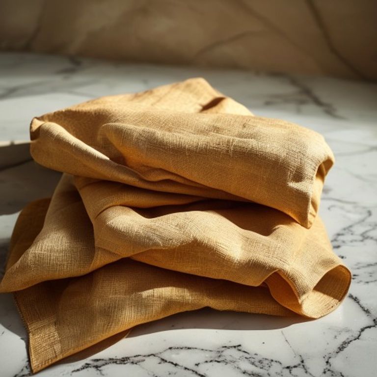 Premium Linen in deep mustard · Ridh Fabric Studio