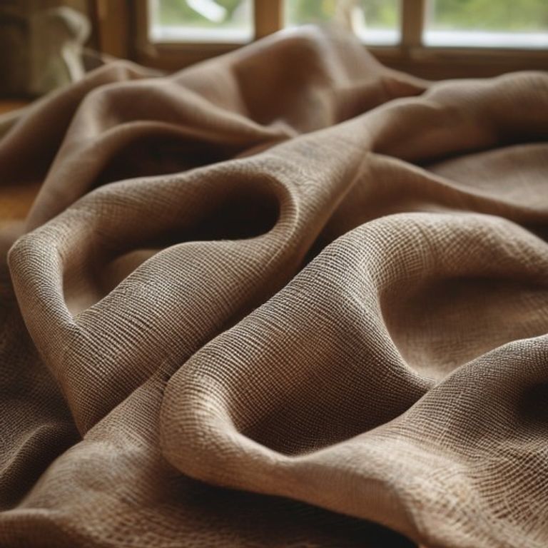 Premium Linen in rich brown · Ridh Fabric Studio