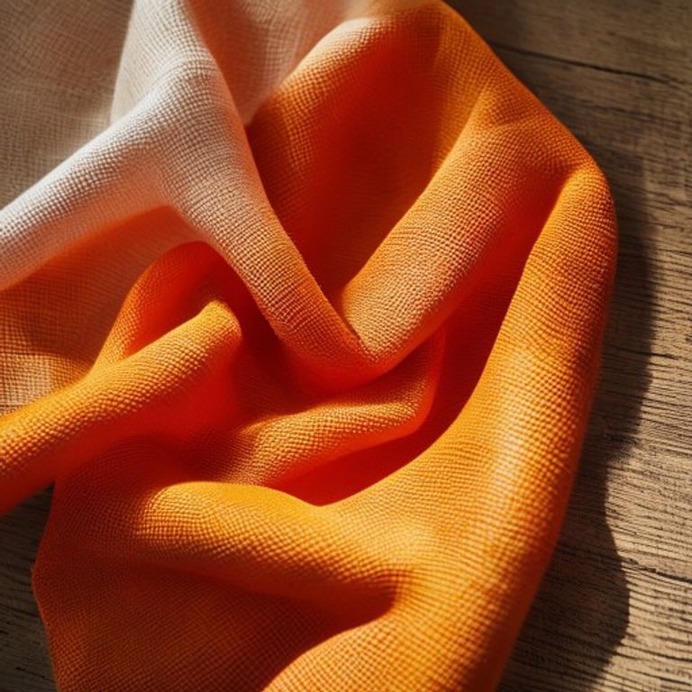 Premium Linen in vivid orange · Ridh Fabric Studio