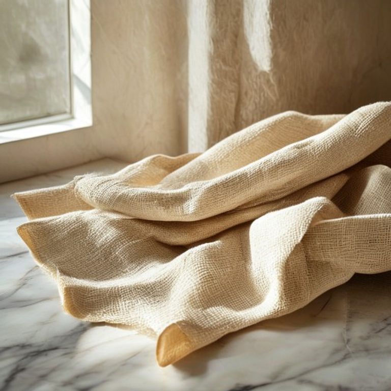 Premium Linen in warm beige · Ridh Fabric Studio