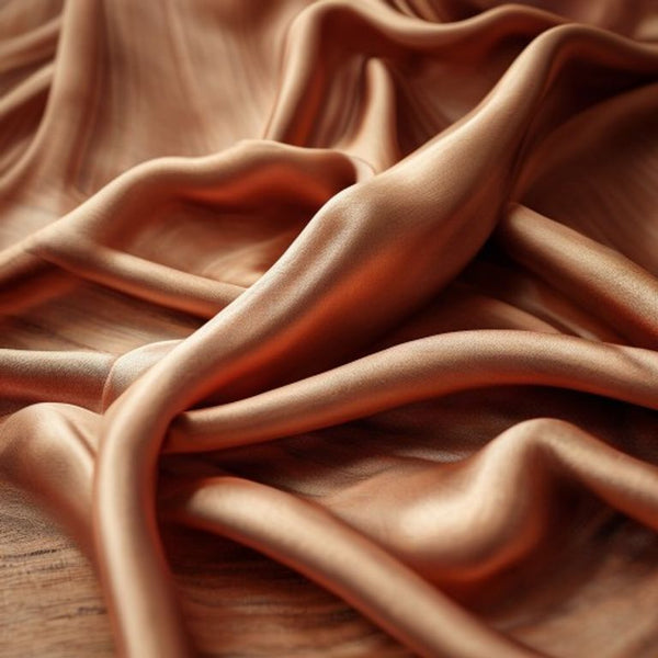 Pure Silk in copper · Ridh Fabric Studio