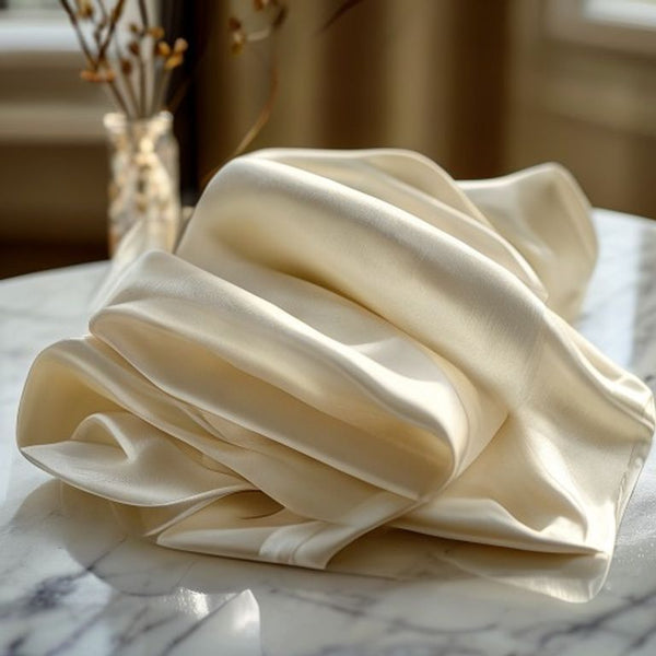 Pure Silk in cream · Ridh Fabric Studio