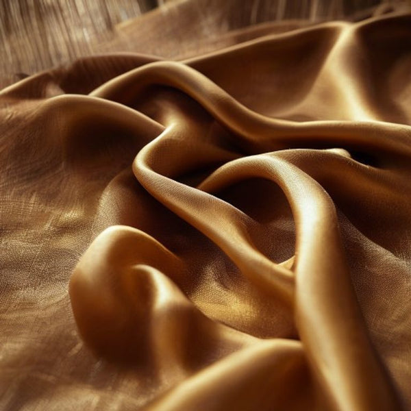 Pure Silk in deep mustard · Ridh Fabric Studio