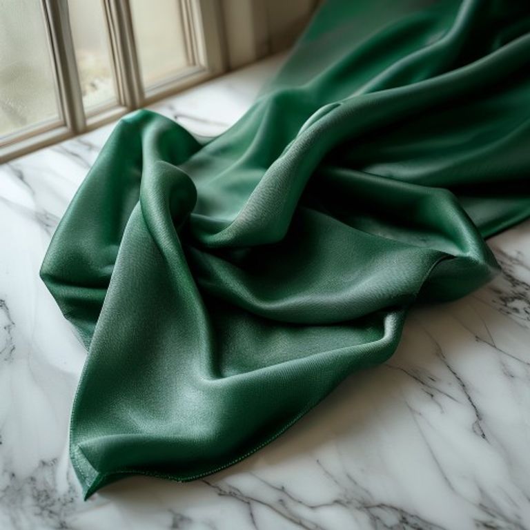 Pure Silk in emerald green · Ridh Fabric Studio