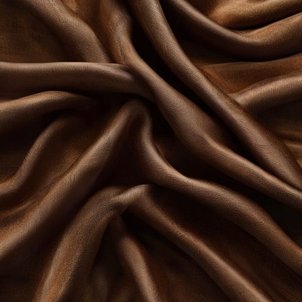 Pure Silk in rich brown · Ridh Fabric Studio